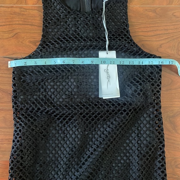 NWT Gottex Black Net Racerback Mini Dress - Picture 9 of 11